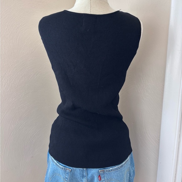Ruby Rd. Black Ribbed Tank Top - Picture 4 of 5